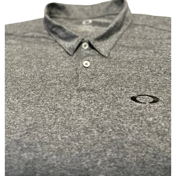 OAKLEY SHORT SLEEVE POLO SHIRT, MENS, XXL, HEATHER GREY, WORK, PLAY, SPORTS - Picture 2 of 12
